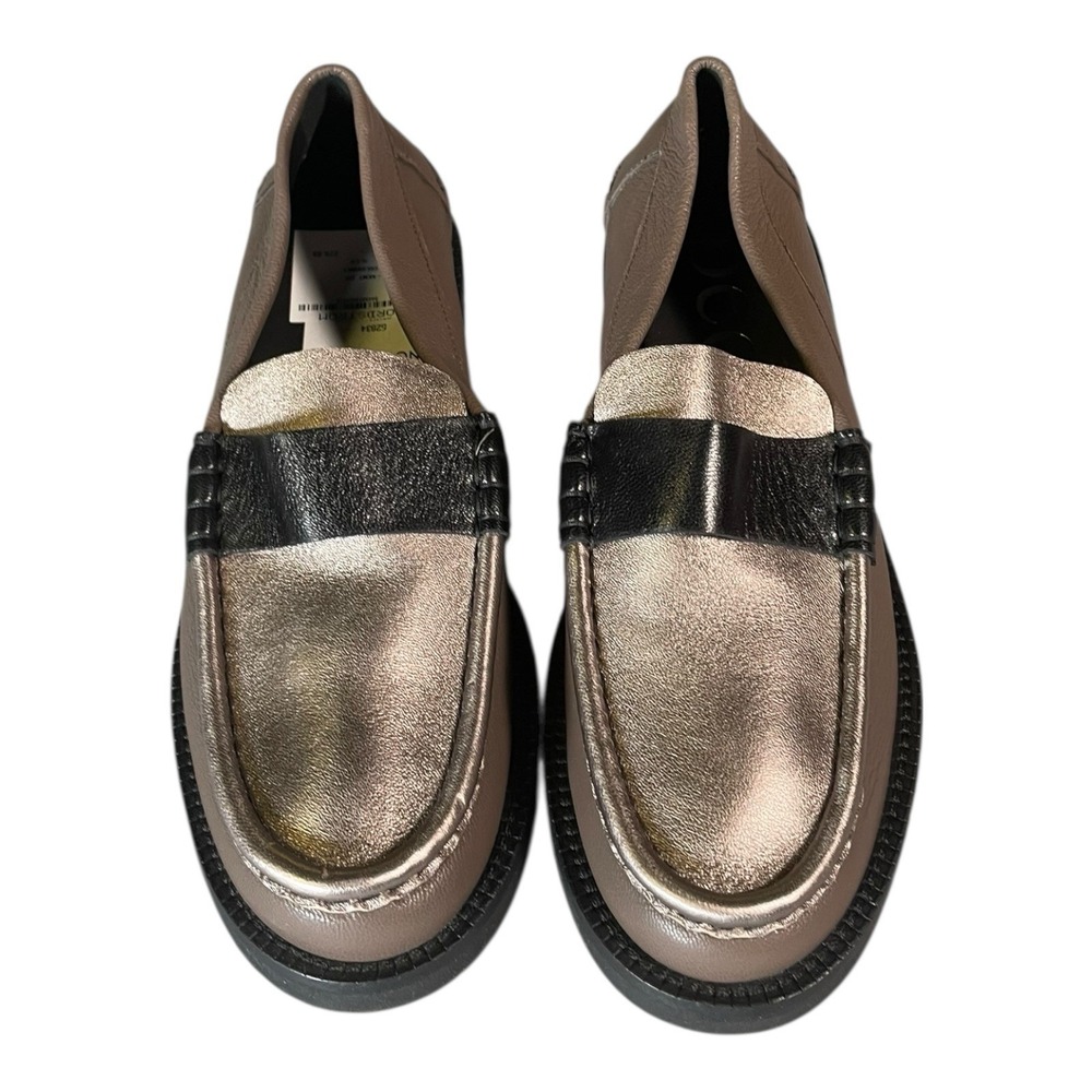 Vibram Men's Shiny Dress Shoes Loafers Brownish Color US Size 7